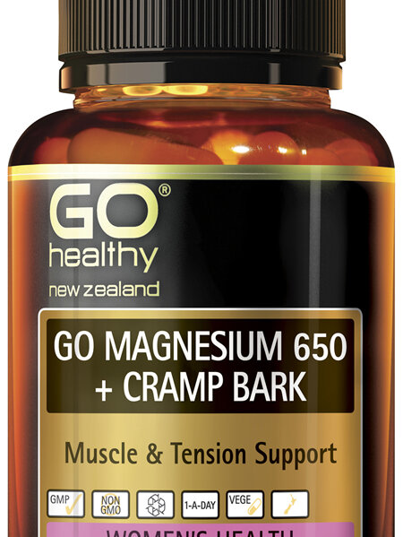 GO Magnesium 650 + Cramp Bark 60 VCaps