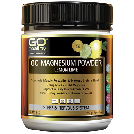 GO Magnesium Powder Lemon Lime 250g