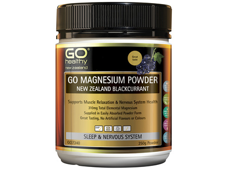 GO Magnesium Powder NZ Blackcurrant 250g