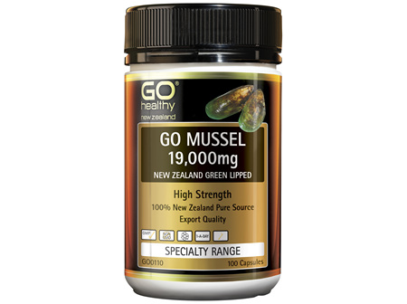 GO Mussel 19,000mg New Zealand Green Lipped 100 Caps