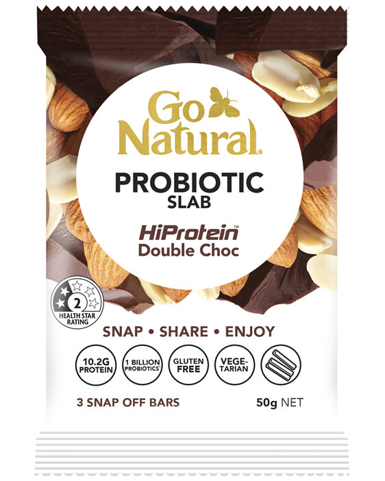 Go Natural Pro Biotic Slab Hi Protein Double Choc 3 bars
