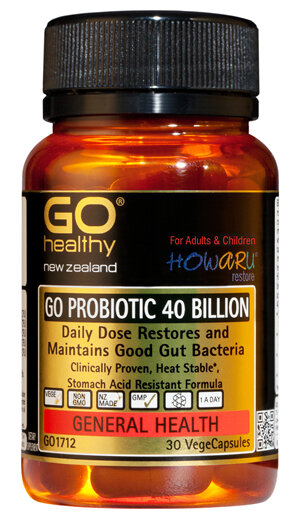 GO PROBIOTIC 40 BILLION - HOWARU Restore (Shelf Stable Probiotics) (30 Vcaps)