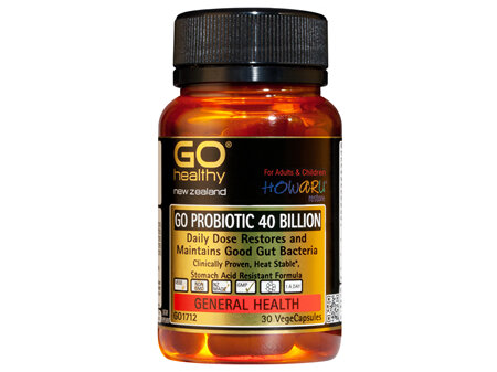 GO PROBIOTIC 40 BILLION - HOWARU Restore (Shelf Stable Probiotics) (30 Vcaps)