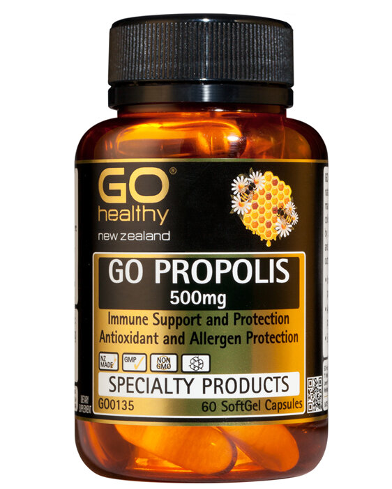 GO PROPOLIS 500mg - Immune Support & Protection (60 Caps)