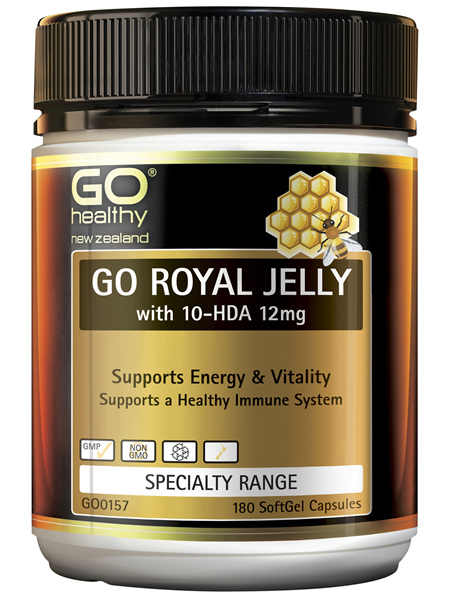 GO Royal Jelly with 10-HDA 12mg 180 Caps