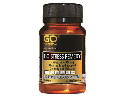 GO STRESS REMEDY - L-Theanine 400mg (30 Vcaps)