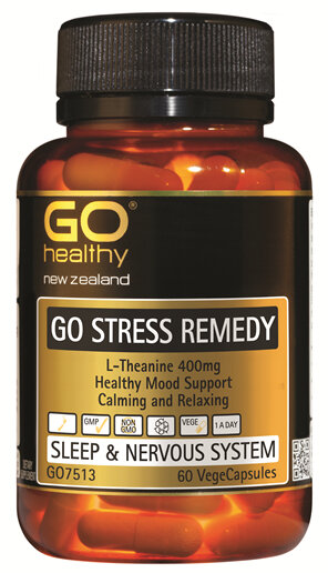 GO STRESS REMEDY - L-Theanine 400mg (60 Vcaps)