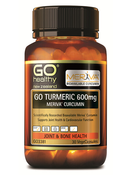 GO TURMERIC 600mg MERIVA CURCUMIN - Supports Joint Health (30 Vcaps)