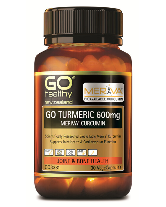 GO TURMERIC 600mg MERIVA CURCUMIN - Supports Joint Health (30 Vcaps)