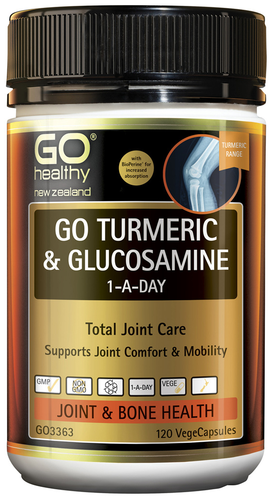 GO Turmeric + Glucosamine 1-A-Day 120 Caps
