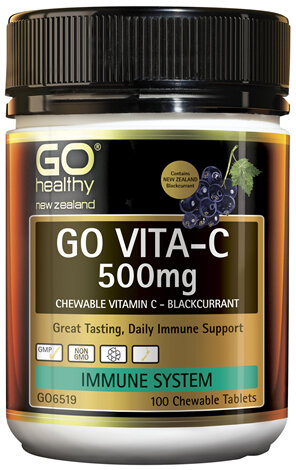 GO Vita-C 500mg B/Currant 100 Chew
