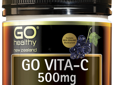 GO Vita-C 500mg (NZ Blackcurrant) 100 Chew Tabs