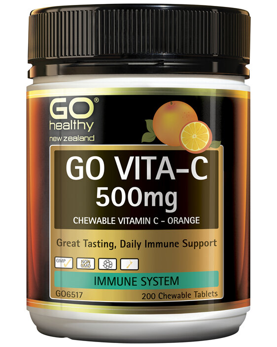 GO Vita-C 500mg Orange 200 Chewable Tablets