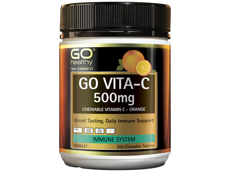 GO Vita-C 500mg Orange 200 Chewable Tablets