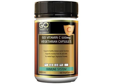 GO Vitamin C 500mg Vegetarian Capsules 100 VCaps