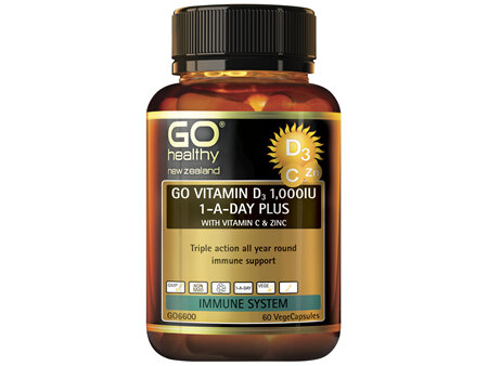 GO Vitamin D3 1-A-Day Plus 60 VegeCaps