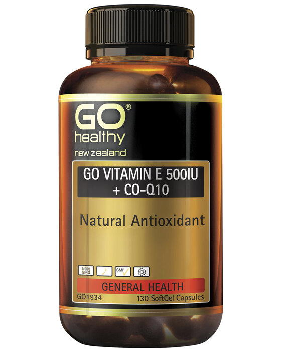 GO Vitamin E 500IU + Co-Q10 135 SoftGel Capsules
