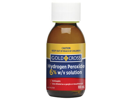 Gold Cross Hydrogen Peroxide 6% w/v Solution 100mL