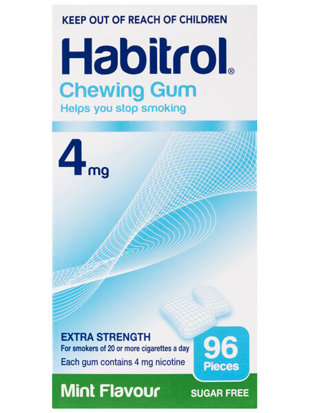 Habitrol Chewing Gum 4mg Extra Strength Mint 96 Pack
