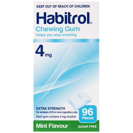 Habitrol Chewing Gum 4mg Extra Strength Mint 96 Pack