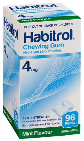 Habitrol Coated Gum Mint 4mg 96's
