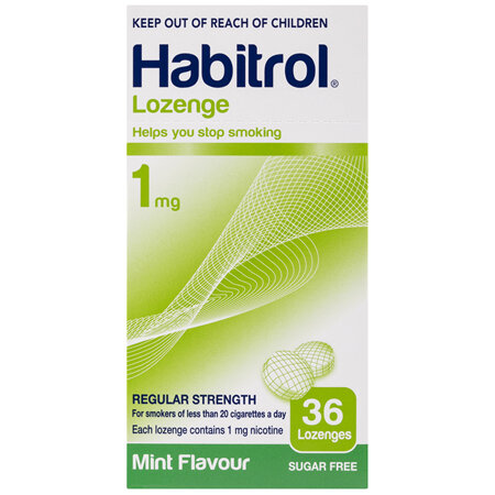 Habitrol Lozenge Regular Strength Mint Flavour 1mg 36 Lozenges