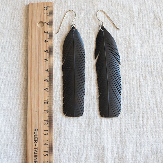 Hail earrings with bronze tips