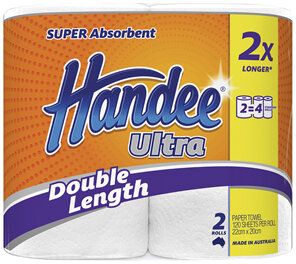 Handee Ultra Double Length Paper Towels 2 Pack
