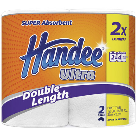Handee Ultra Double Length Paper Towels 2 Pack