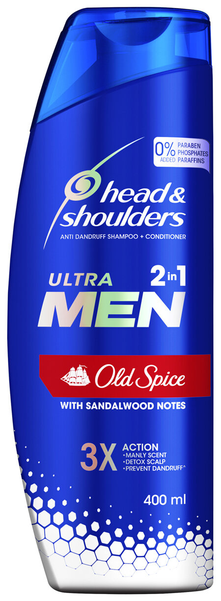 Head & Shoulders Ultra Men 2 In 1 Old Spice Anti Dandruff Shampoo + Conditioner 400 ml