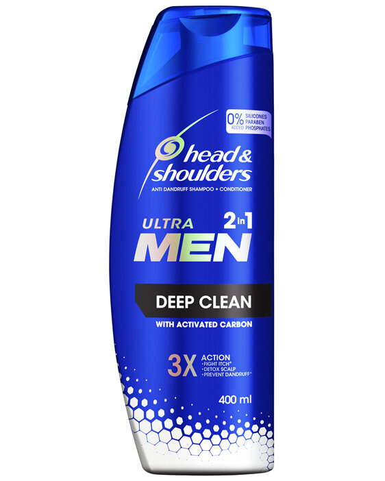  Head & Shoulders Ultra Men 2 in1 Deep Clean Anti Dandruff Shampoo + Conditioner 400 ml