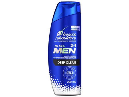 Head & Shoulders Ultra Men Deep Clean: Mens 2in1 Anti Dandruff Shampoo and Conditioner 200ml