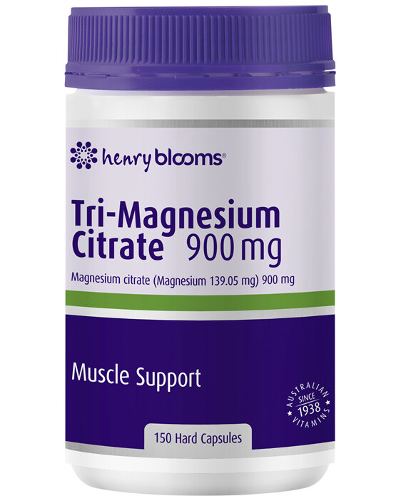 Henry Blooms Tri-Magnesium Citrate 900mg 150 capsules