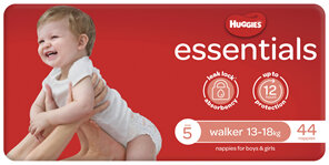 Huggies Essentials Nappies Size 5 (13 - 18kg) 44 Pack