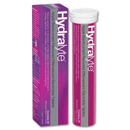 Hydralyte Effervescent Apple & Blackcurrant 20 Tablets