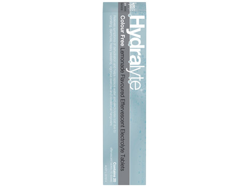 Hydralyte Effervescent Electrolyte Tablets Colour Free Lemonade Flavoured 20 Tablets