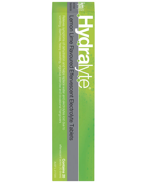 Hydralyte Effervescent Electrolyte Tablets Lemon Lime 20 Tablets