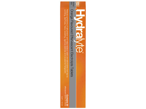 Hydralyte Effervescent Electrolyte Tablets Orange Flavoured 20 Tablets