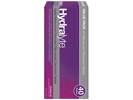 Hydralyte Effervescent Tablet Apple Blckcurrant 40