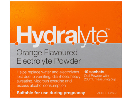 Hydralyte Electrolyte Powder Orange 10 Pack