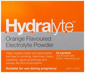 Hydralyte Electrolyte Powder Orange 10 Pack