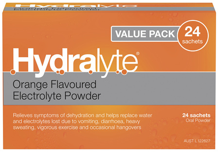 Hydralyte Electrolyte Powder Orange 24 sachets