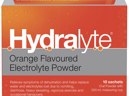 Hydralyte Electrolyte Powder Orange Flavoured 10 Pack