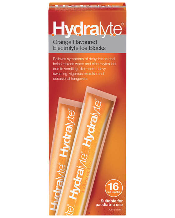 Hydralyte Ice Block Orange 16