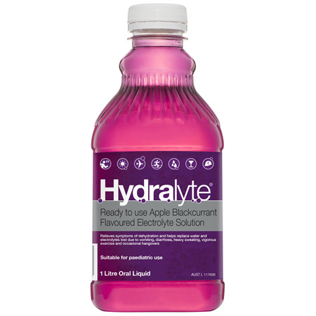 Hydralyte Ready to use Electrolyte Solution Apple Blackcurrant 1L