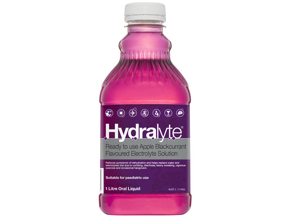 Hydralyte Ready to use Electrolyte Solution Apple Blackcurrant Flavoured 1L