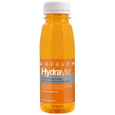 Hydralyte Ready to use Electrolyte Solution Orange 250mL