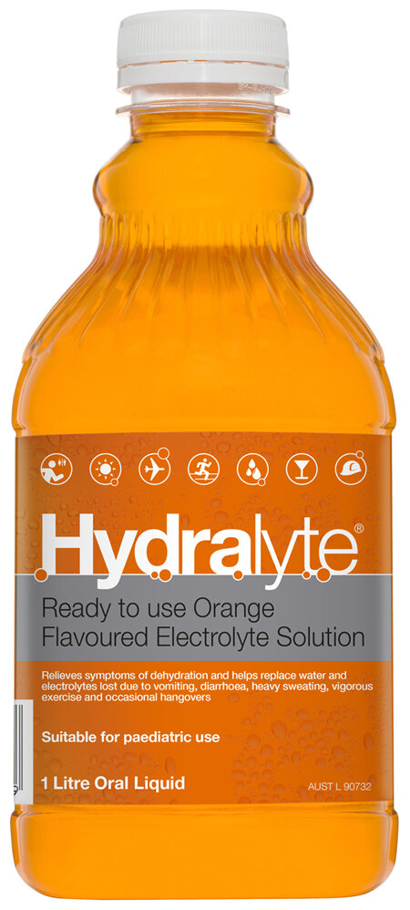 Hydralyte Ready to use Electrolyte Solution Orange Flavoured 1L