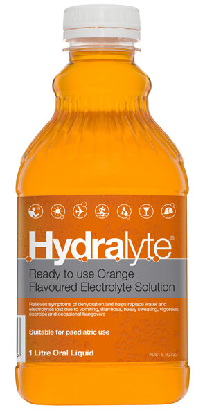 Hydralyte Ready to use Electrolyte Solution Orange Flavoured 1L