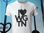 I love Wellington, black on white T-Shirt